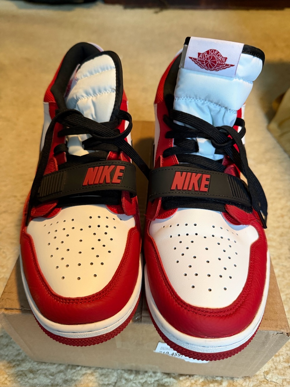 Nike Red/White Air Jordan Strap Sneaker size 13